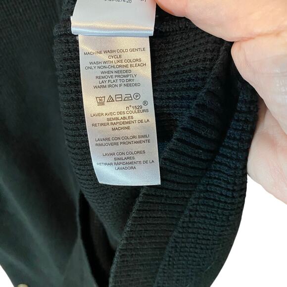 Lauren Ralph Lauren Black Cotton Cowl Neck Sweater Women’s 1X thick warm cozy - Picture 6 of 7